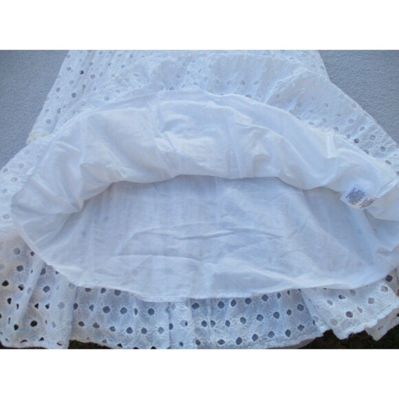 Anthropologie Leifnotes Eyelet Boho Maxi Dress Women's Size 2 White Cotton - Picture 4 of 13